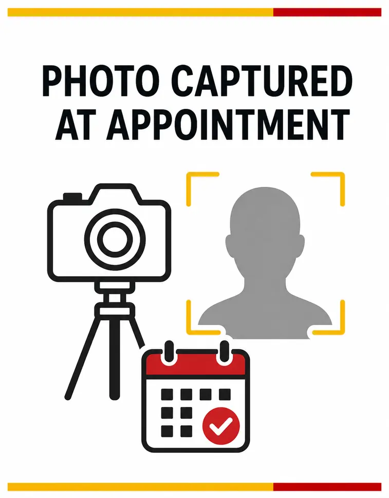 Example guide for Peruvian passport photographs